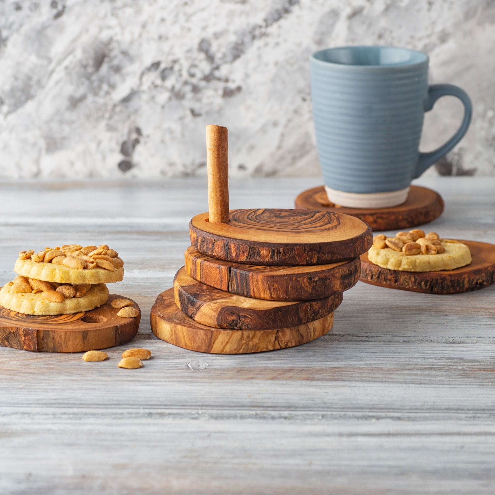 Wooden coaster set