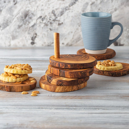 Wooden coaster set