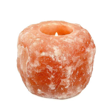 Himalayan Pink Salt Tea Light Holder by Pride of India – Salt Candle Holder