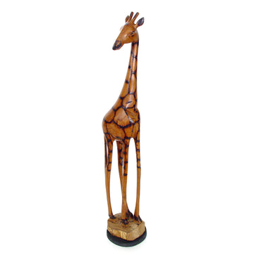 16" Olivewood Giraffe