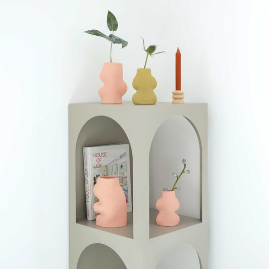 Fluxo Ceramic Vase -  Medium Pink