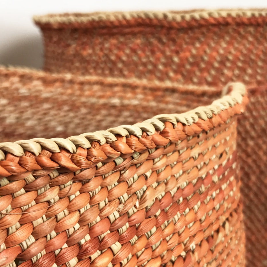 African woven basket