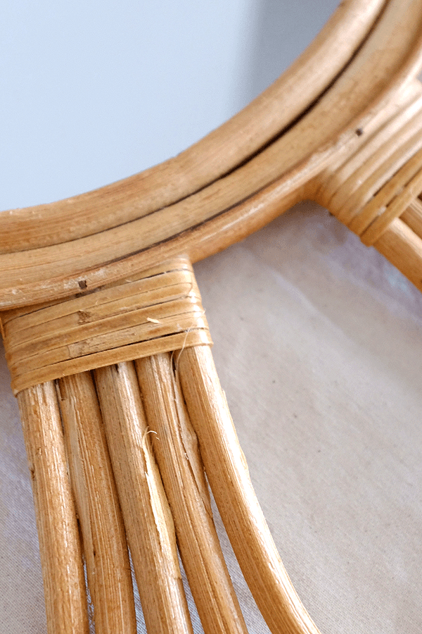 Bong Sunburst Natural Rattan Mirror 