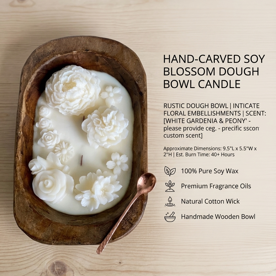 Dough bowl candle