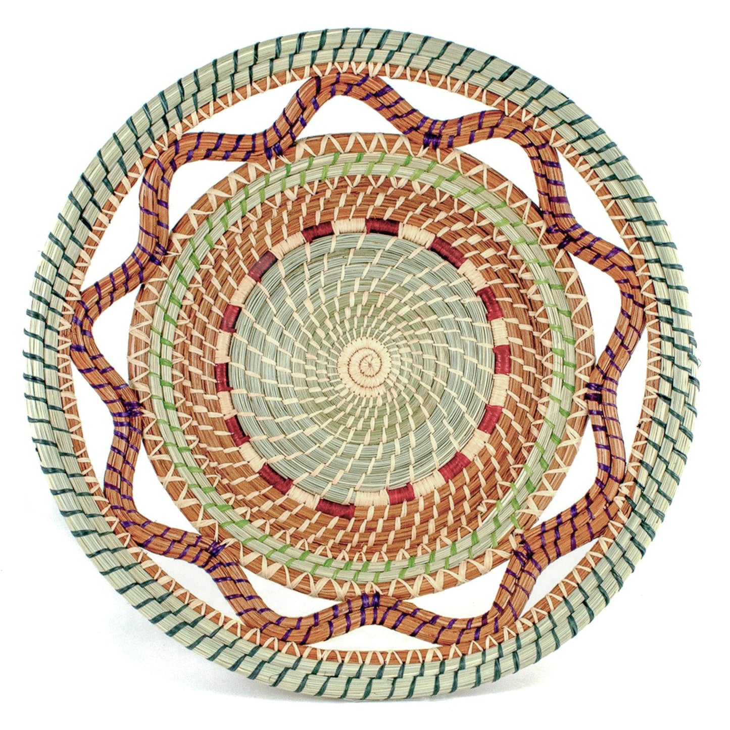Handmade Celestina Basket displayed as a colorful tabletop home décor accent.
