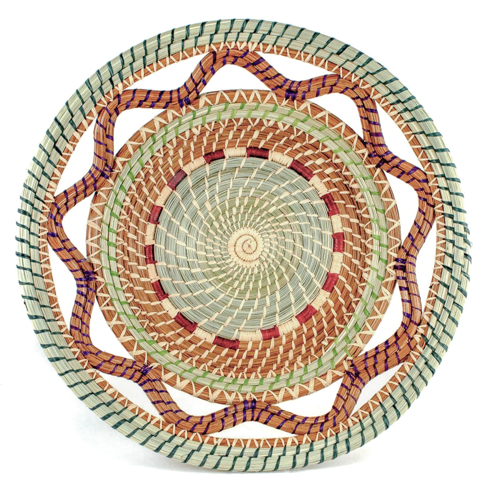 Handmade Celestina Basket displayed as a colorful tabletop home décor accent.