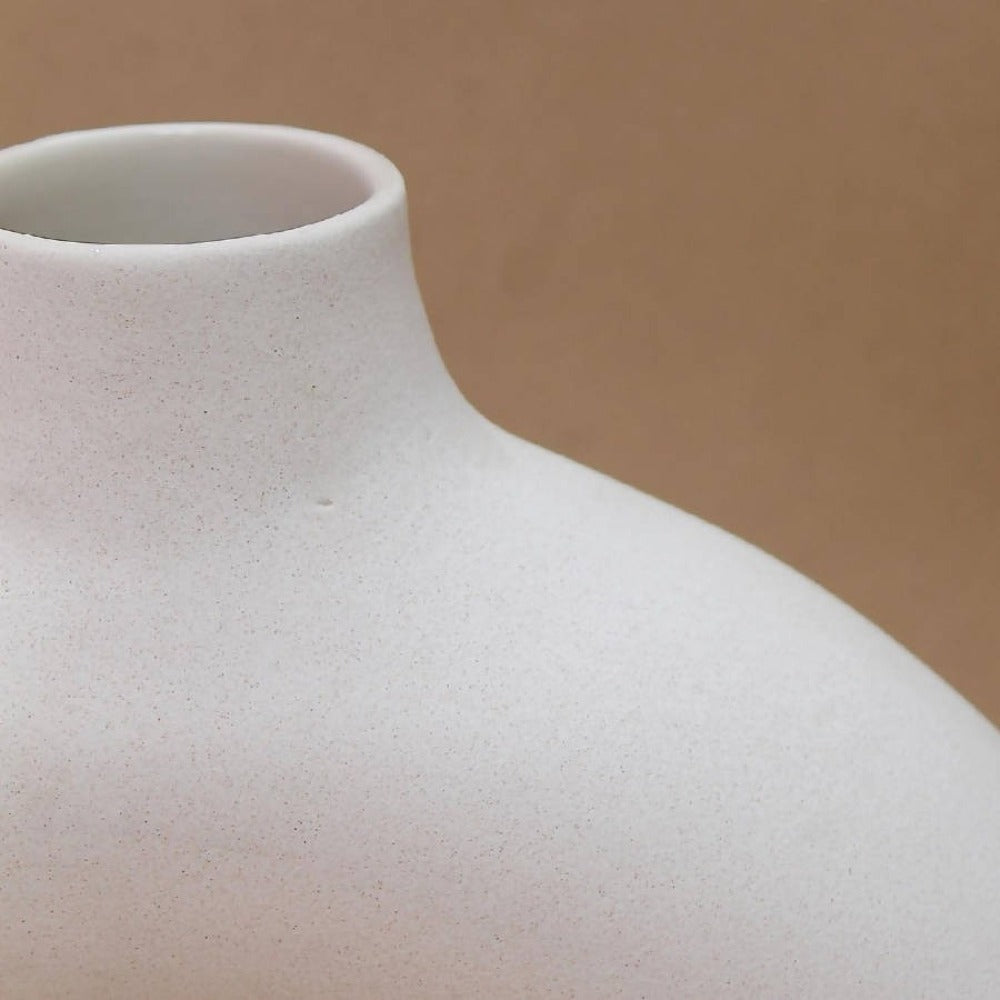 Large modern white vase