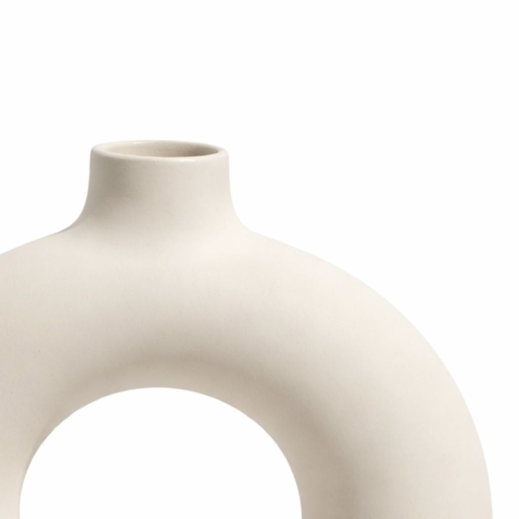 Off-white ceramic vase