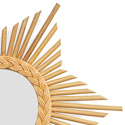 Rattan mirror