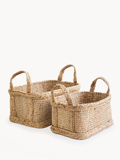 Rectangular storage basket