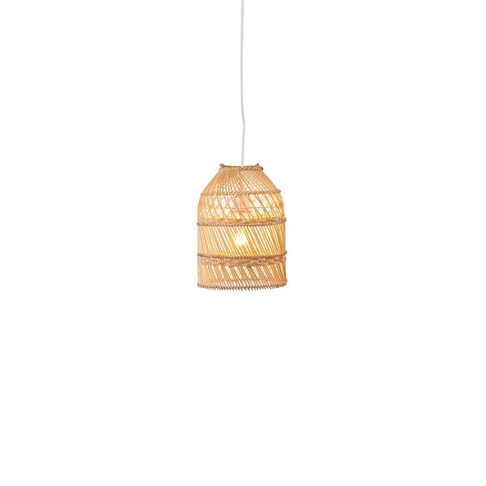 Small Bell Rattan Pendant Light