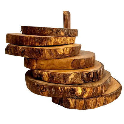 Wooden coasters with holder