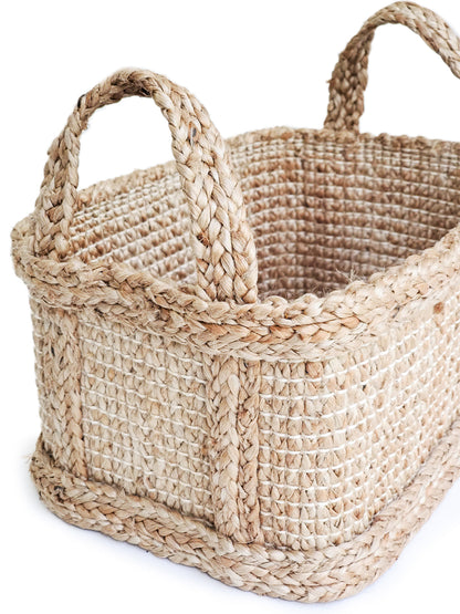 Woven storage basket