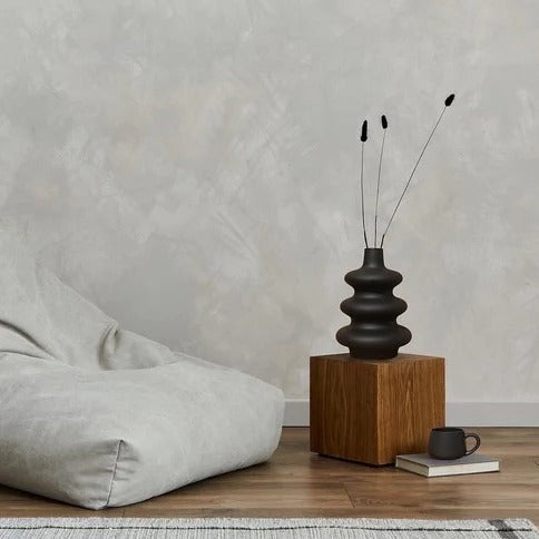 Black Mezo decorative vase with soft organic curves and a modern minimalist finish.