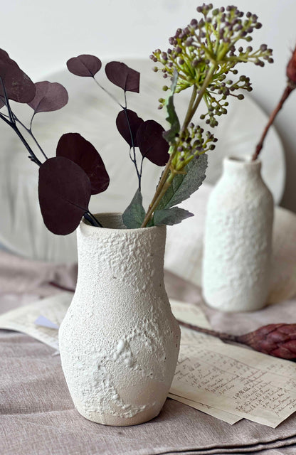 Leda Crater Vase White